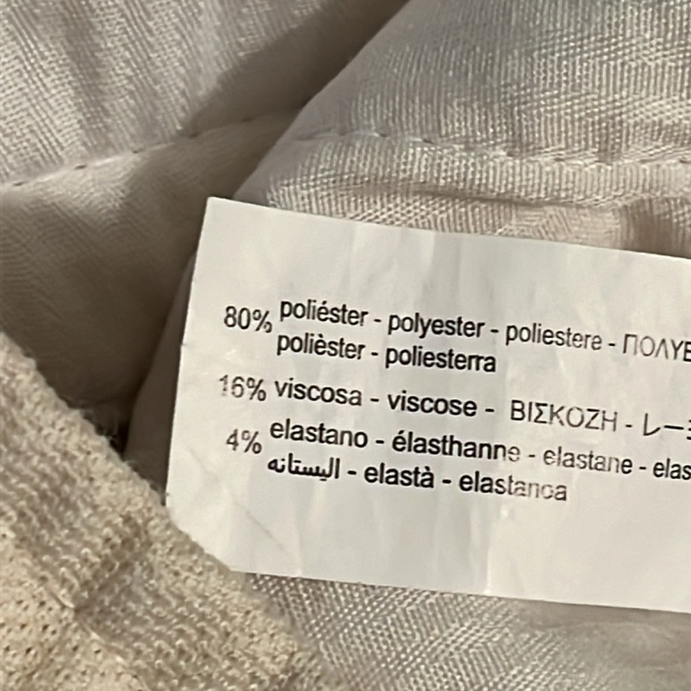 Zara Cream Drawstring Track Pants - Picture 3 of 10